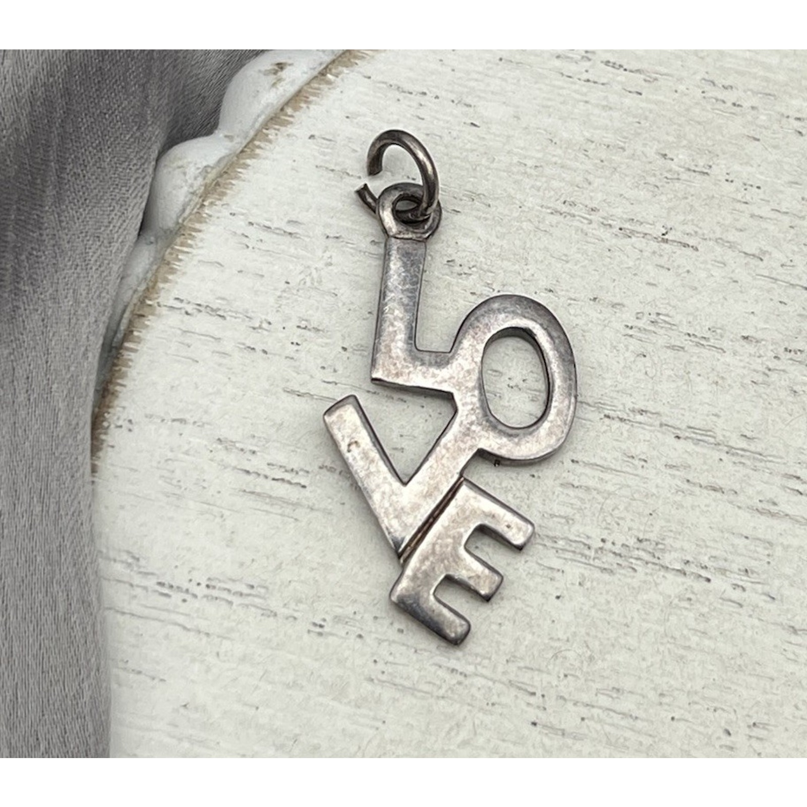 Mws Love Sterling Silver 925 Charm 2.70g / 1.3in